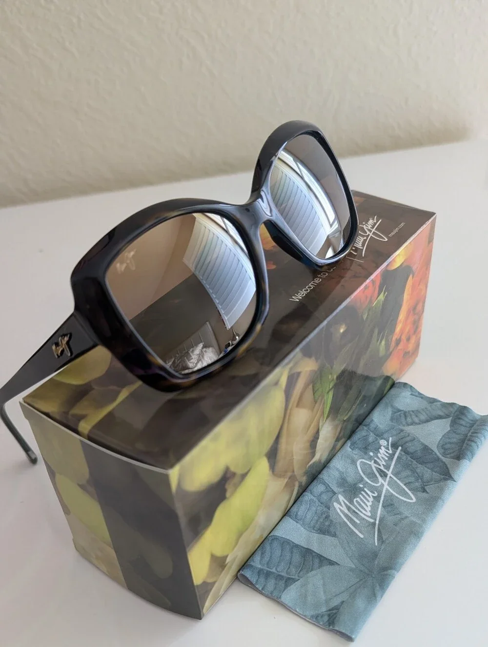 NWB MAUI JIM WOMEN'S ORCHID POLARIZED HOT FASHION BEAUTIFUL SUNGLASSES